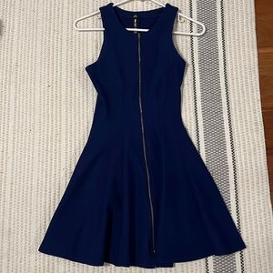design lab blue zipper dress size XS